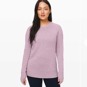 lululemon reversible Still Lotus Sweater with 2 different textures.
